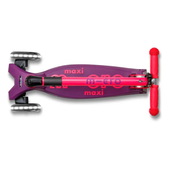 Zusammenklappbarer Maxi-Scooter Neon LED | Rosa