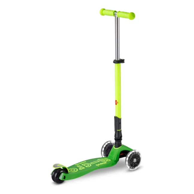 Trottinette Maxi Pliable Néon LED | Vert