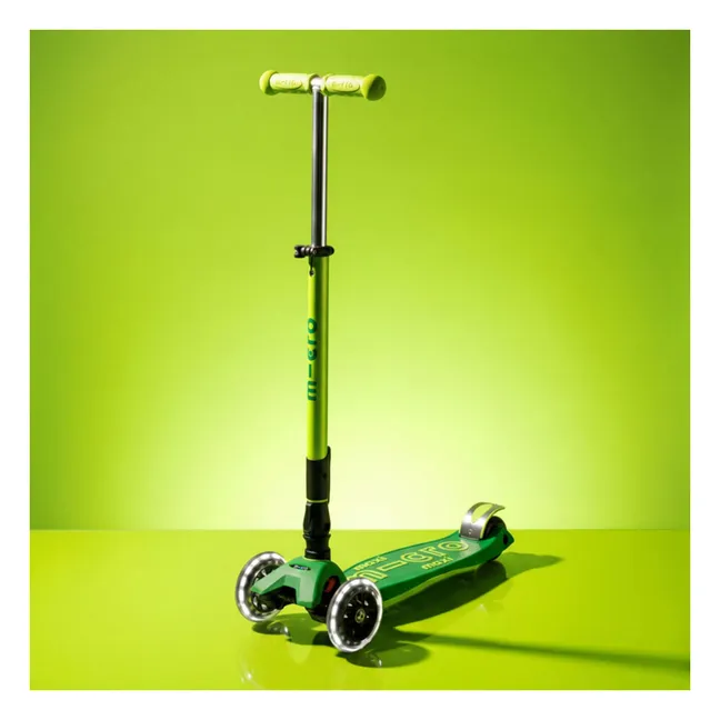 Trottinette Maxi Pliable Néon LED | Vert