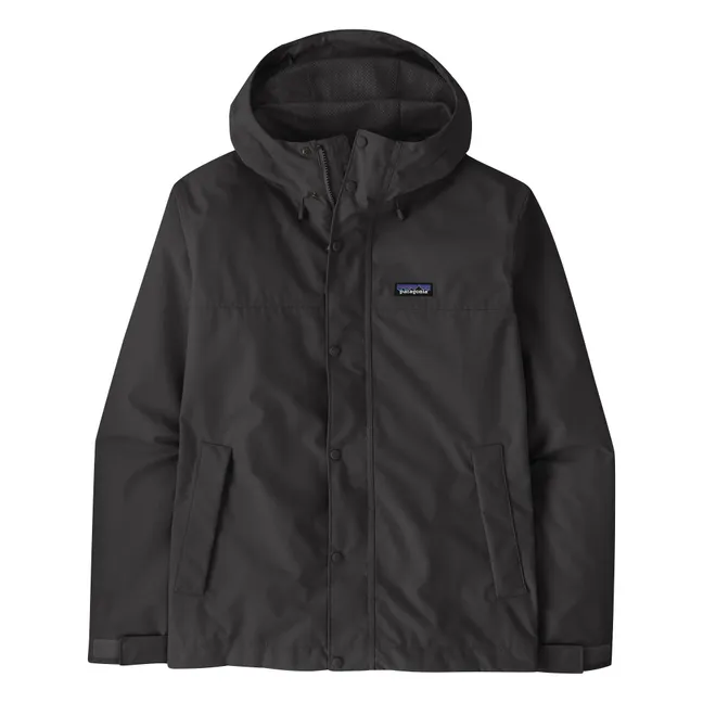 Veste Imperméable Nylon Texturé | Noir