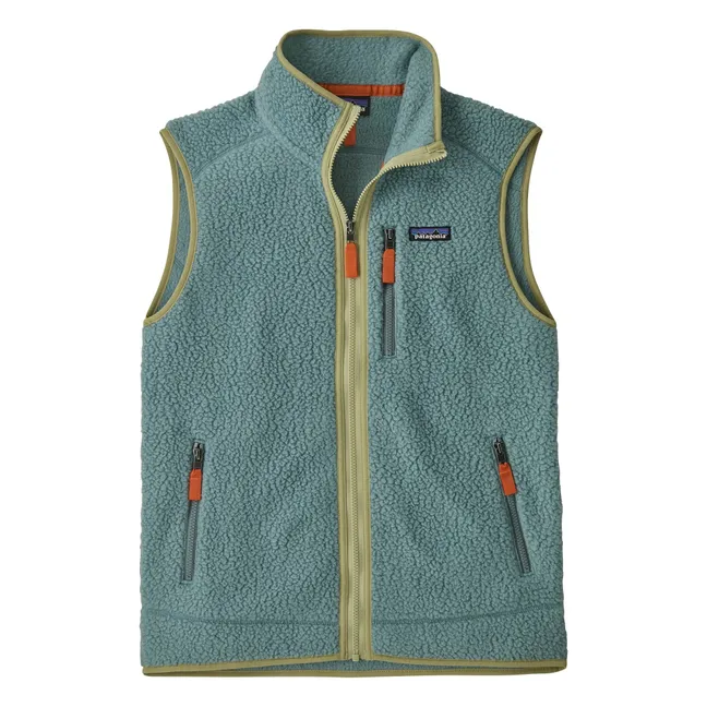 Gilet Sans Manches Polaire Retro Pile | Bleu Clair