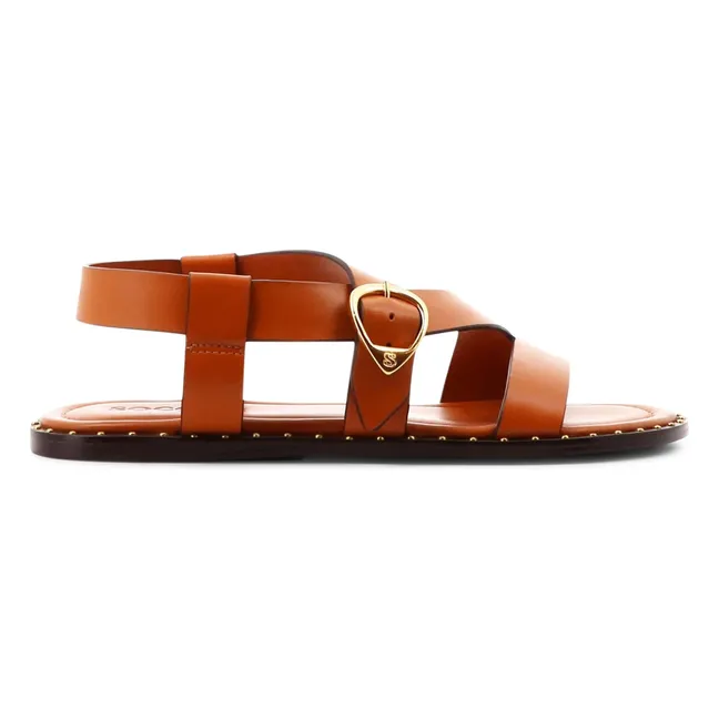 Sandalias de piel Hydra | Camel