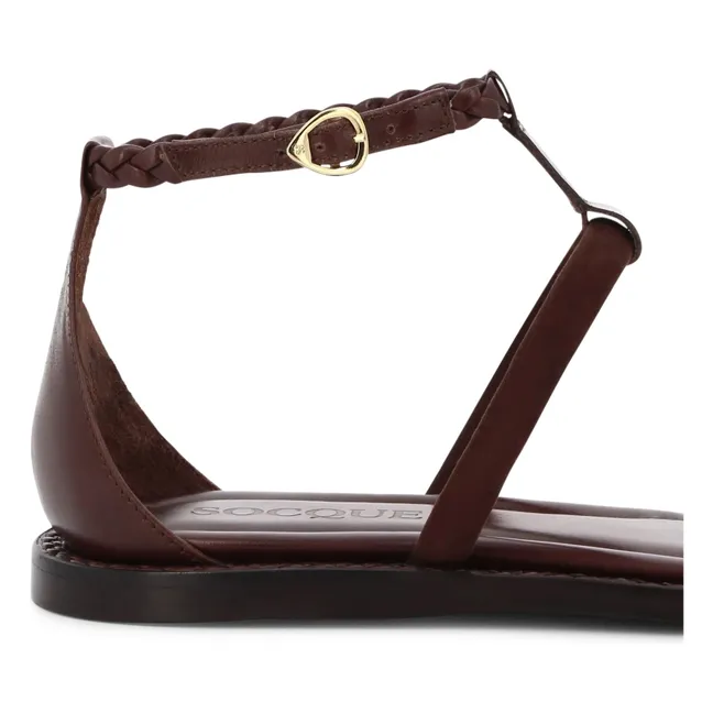 Sandalias de piel Palma | Chocolate