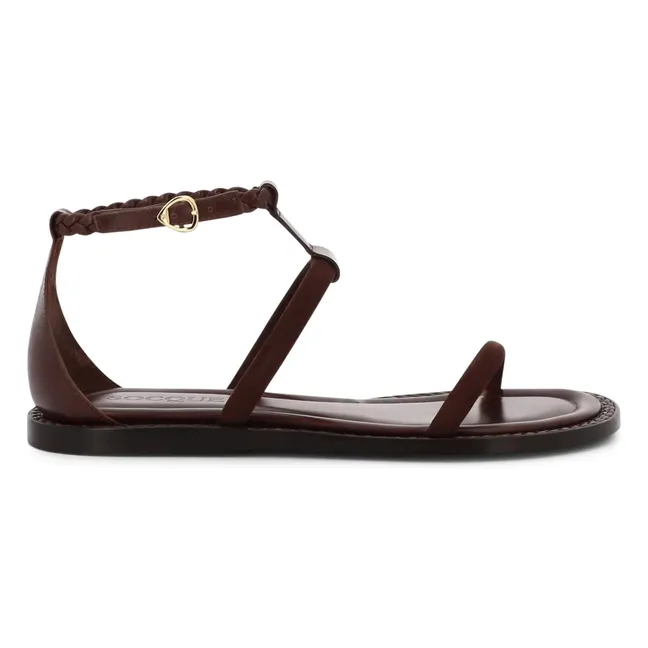 Sandalias de piel Palma | Chocolate