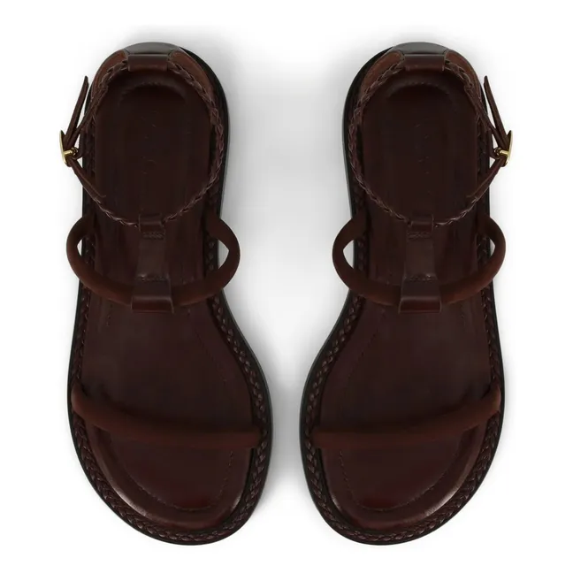 Sandalias de piel Palma | Chocolate