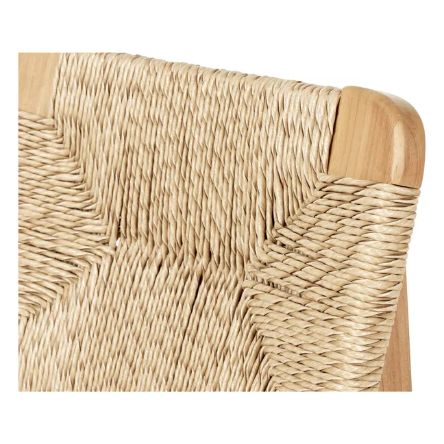 Silla C de exterior con asiento de cuerda, Marcel Gascoin