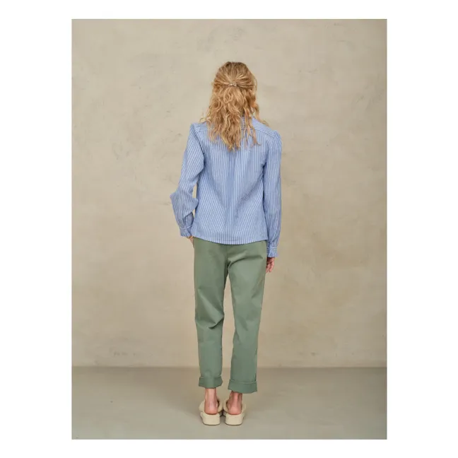Blouse Rayures Chrissie Coton | Bleu