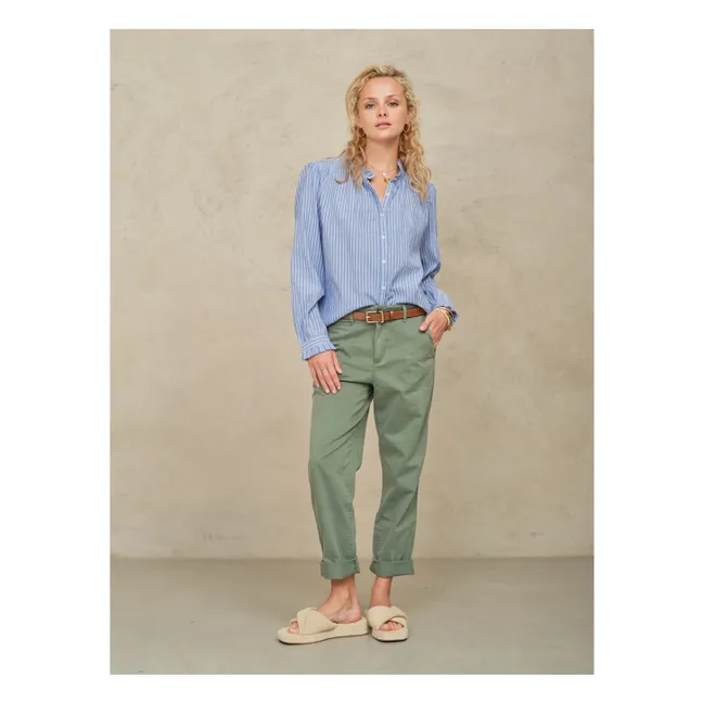 Blouse Rayures Chrissie Coton | Bleu