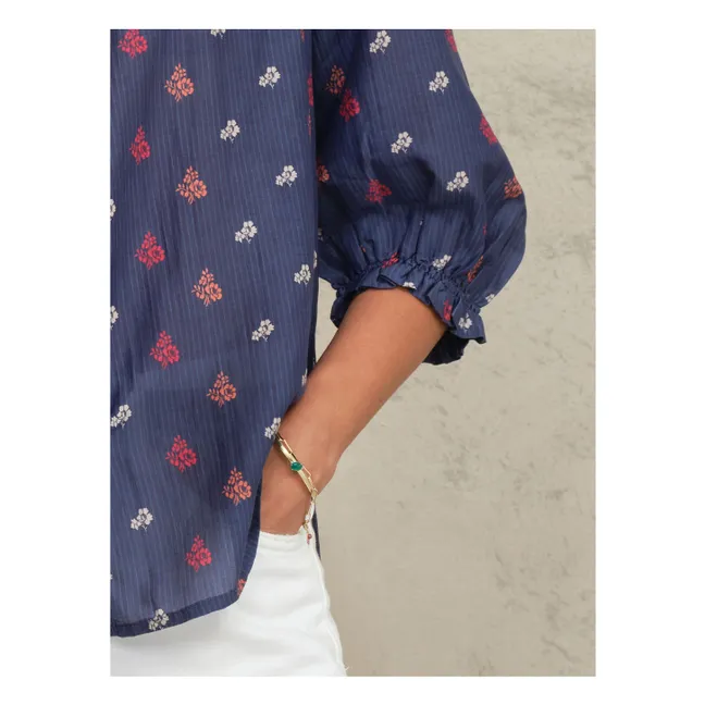 Blusa de algodón Auden | Azul Marino