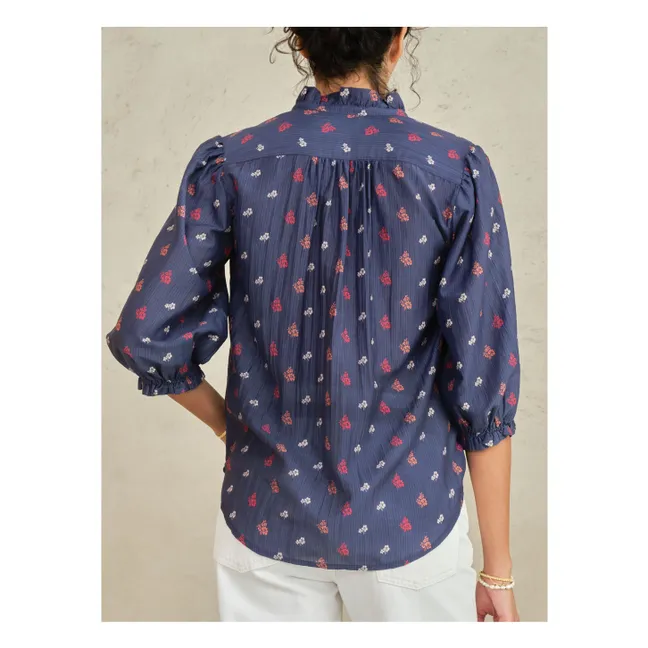 Blusa de algodón Auden | Azul Marino