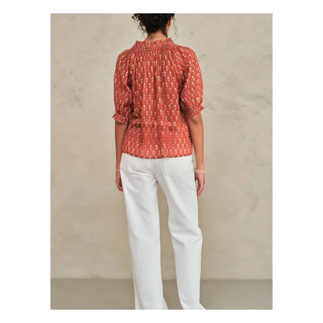 Ari Blusa de algodón | Óxido