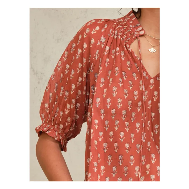 Bluse Ari Baumwolle | Rostfarben