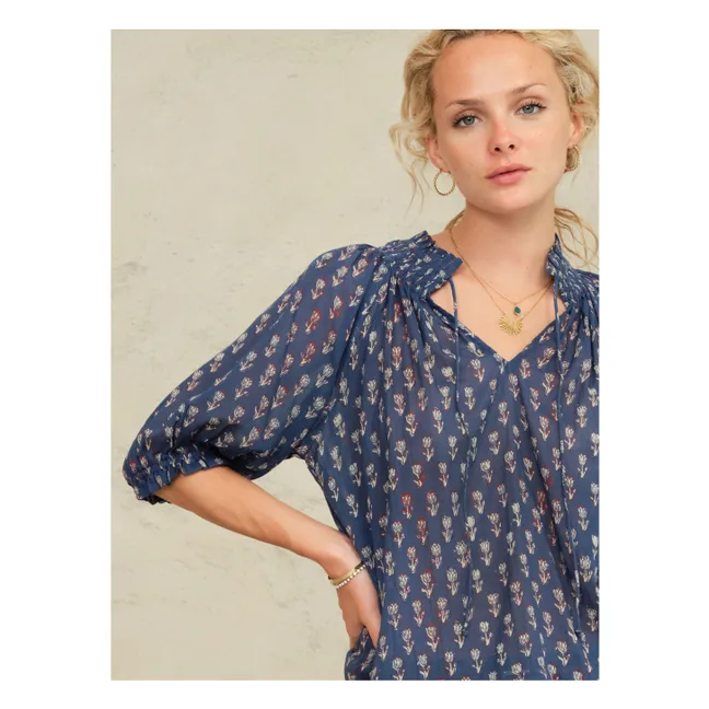 Bluse Ari Baumwolle | Indigo