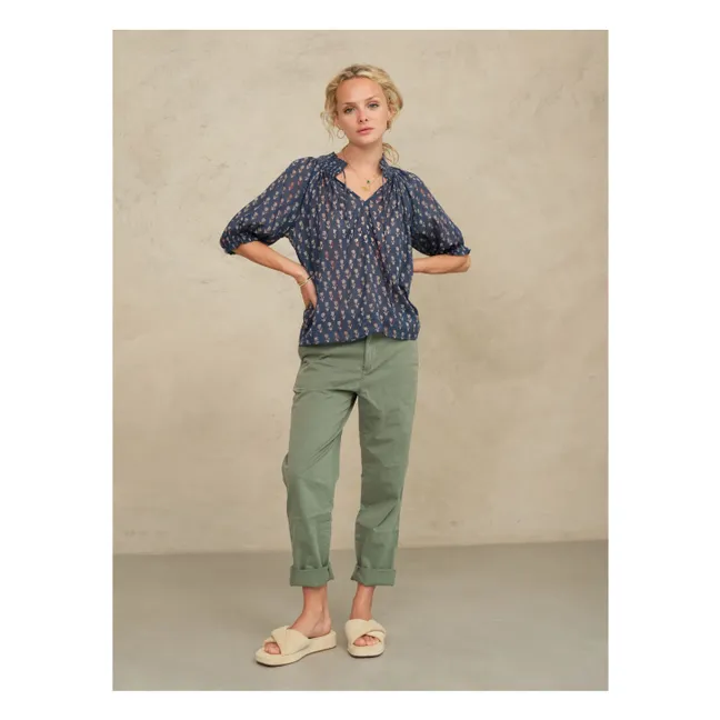 Ari Blusa de algodón | Indigo