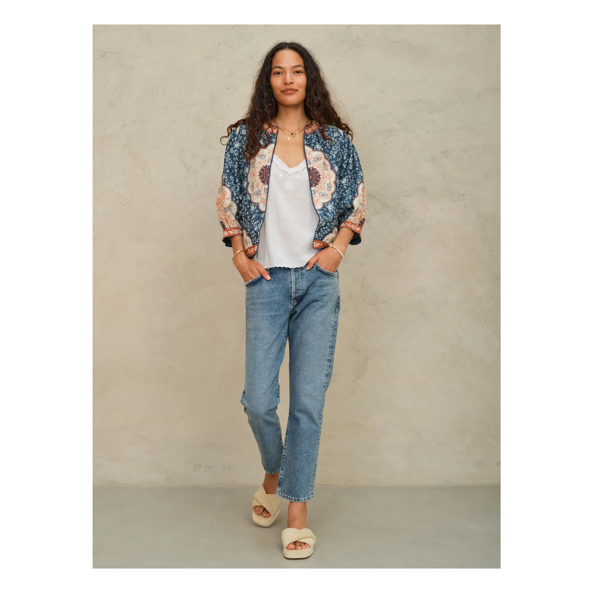 Veste Ursa Coton | Indigo- Image produit n°7