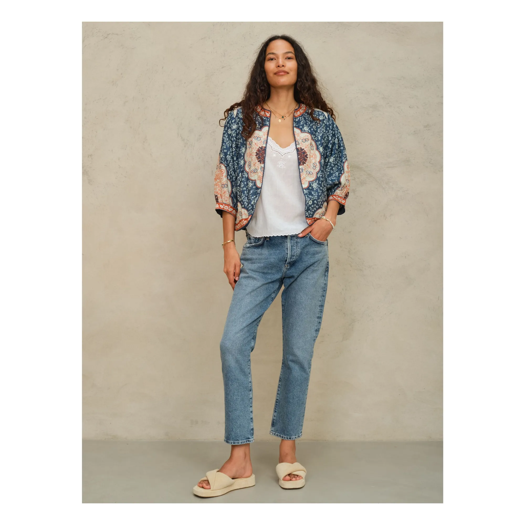 Veste Ursa Coton | Indigo- Image produit n°1