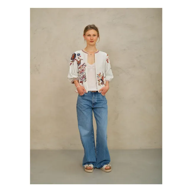 Ori Cotton Embroidered Jacket | Red