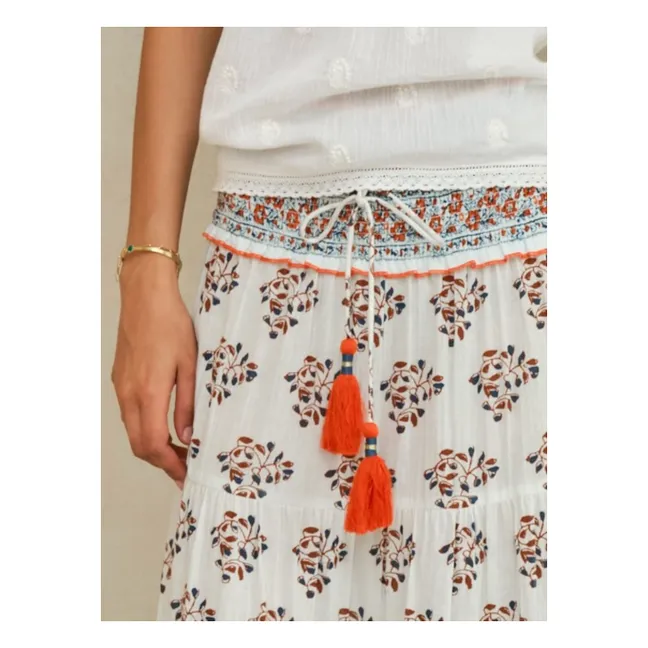 Falda Stella de algodón | Crudo