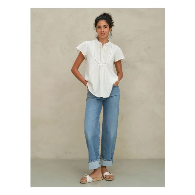 Rita Blusa de algodón | Blanco