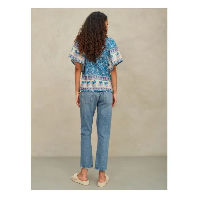 Bluse Myla Baumwolle | Blau