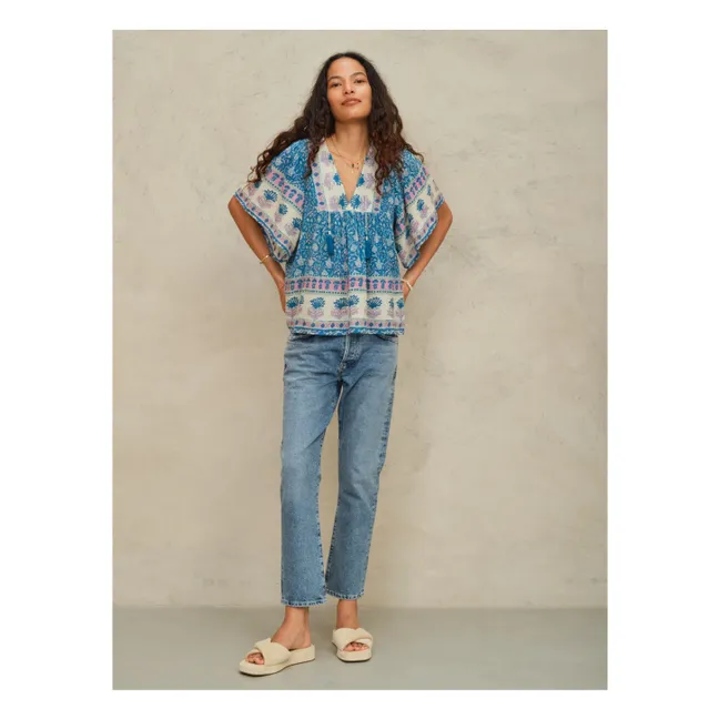 Bluse Myla Baumwolle | Blau