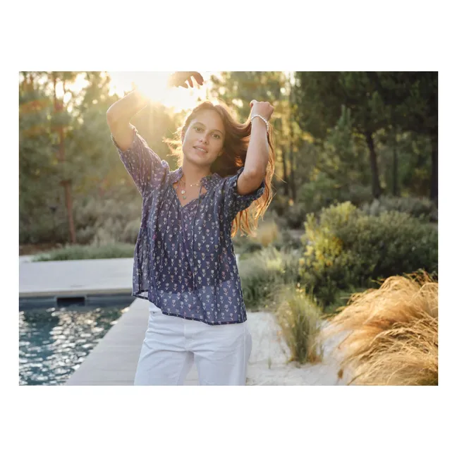 Bluse Ari Baumwolle | Indigo