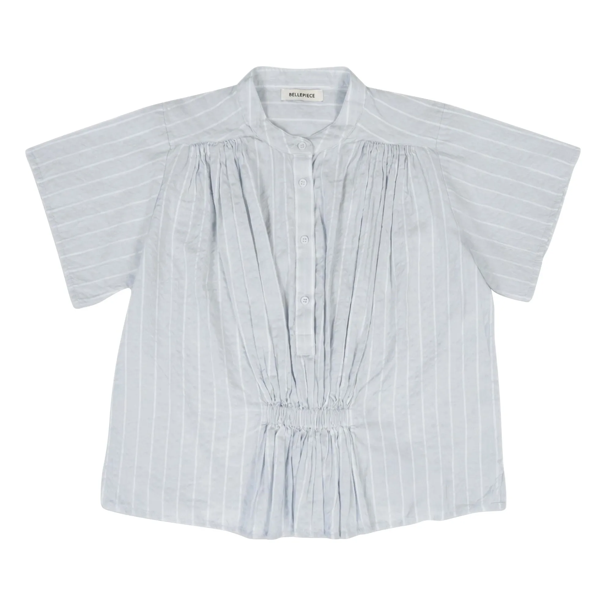 Blouse Rayures Patrizia Coton | Bleu ciel- Image produit n°0