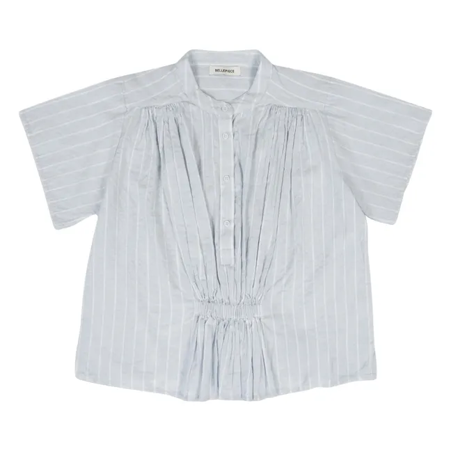 Blouse Rayures Patrizia Coton | Bleu ciel
