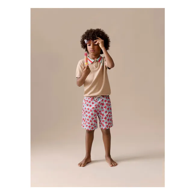 Shorts de baño de fibra reciclada Ariel Fleuri | Azul Claro