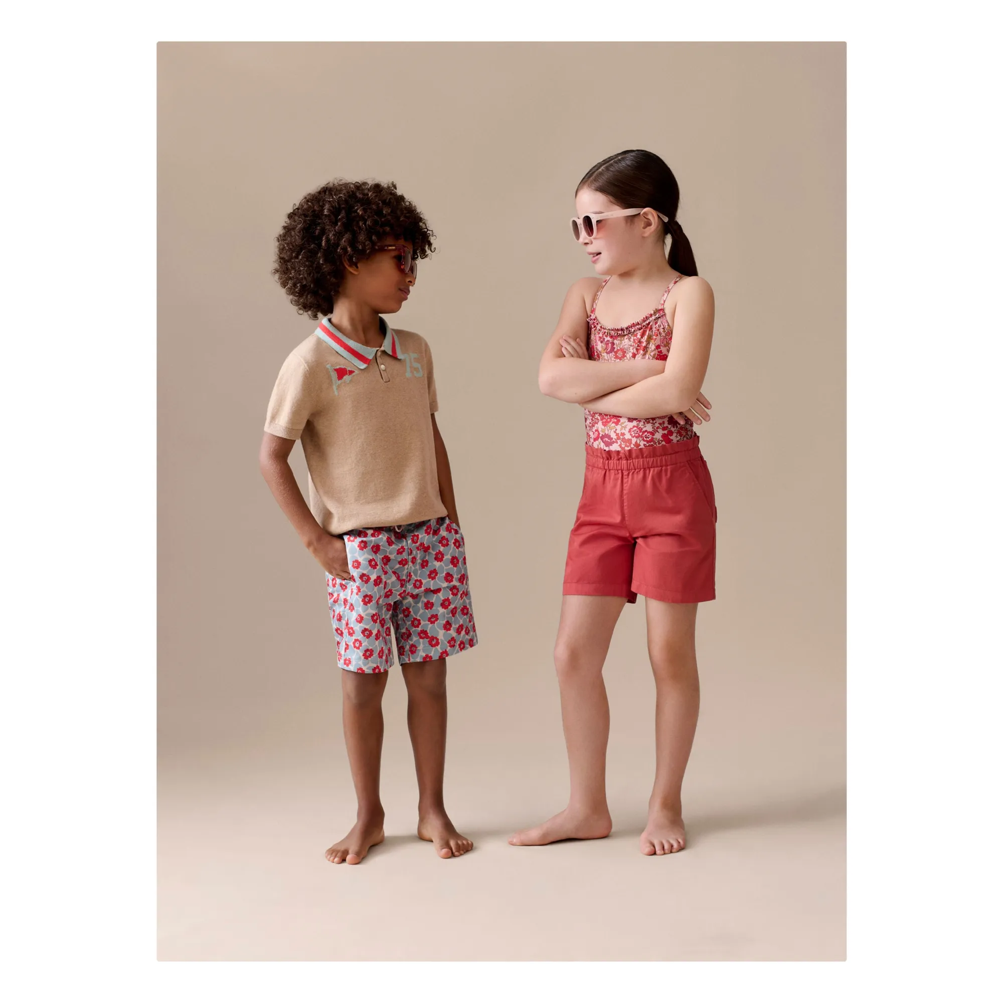 Shorts de baño de fibra reciclada Ariel Fleuri | Azul Claro- Imagen del producto n°2