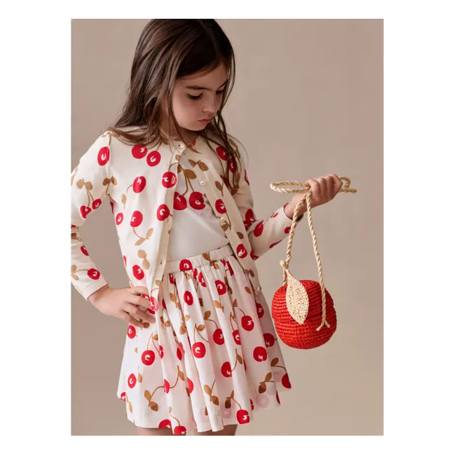 T-shirt Aada Cerise Coton Bio | Ecru