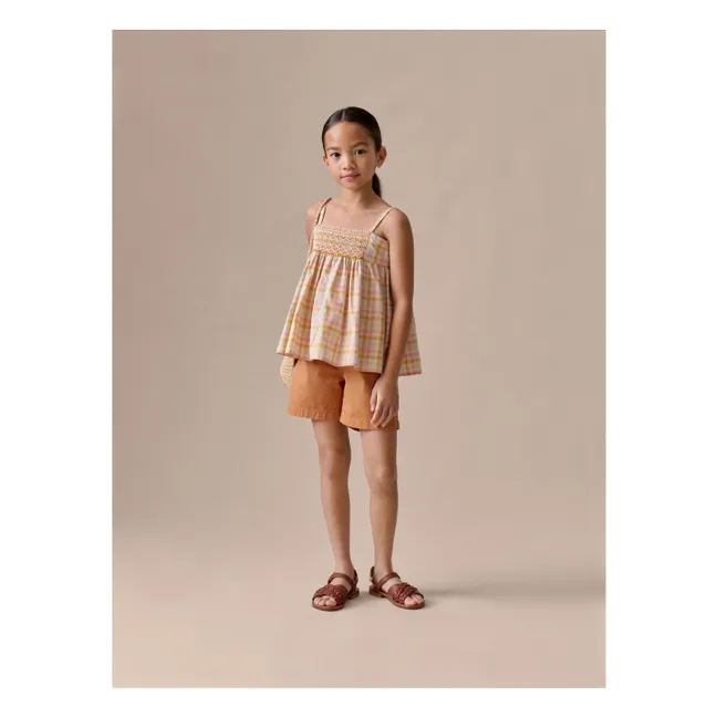 Leslie Organic Cotton Shorts | Camel