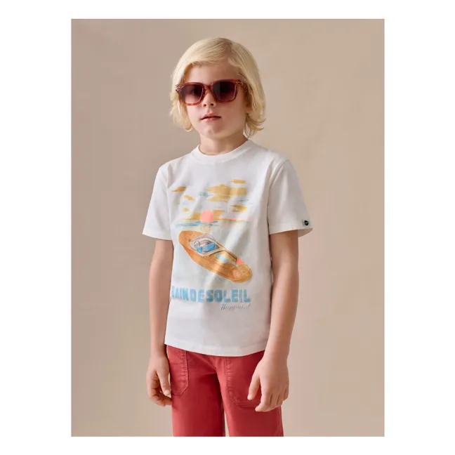 T-shirt Thibald Bain de Soleil Coton Bio | Ecru