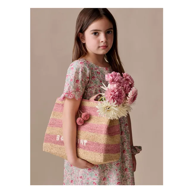 Lysiane Fleurie Organic Cotton Festoon Dress | Pink