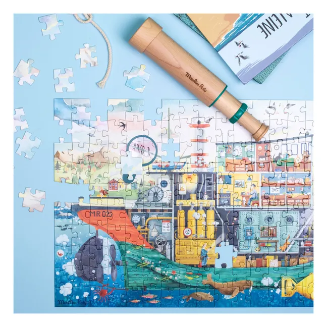 Puzzle Le bâteau de l'explorateur - Le jardin du Moulin - 200 pièces