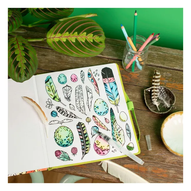 Cahier de coloriage aquarelle magique - Le jardin du Moulin