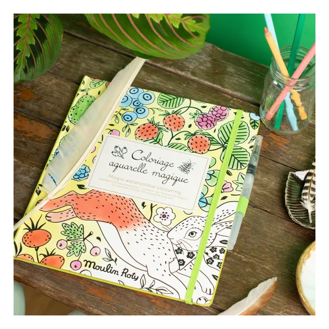 Cahier de coloriage aquarelle magique - Le jardin du Moulin
