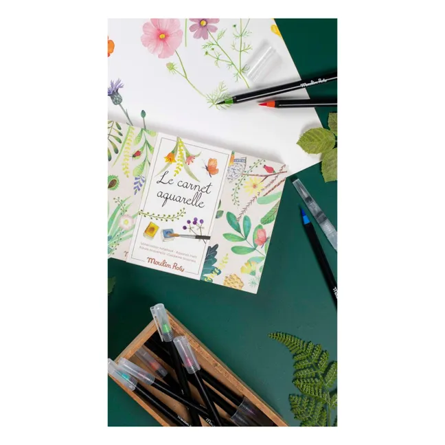 Watercolor notebook - Le jardin du Moulin