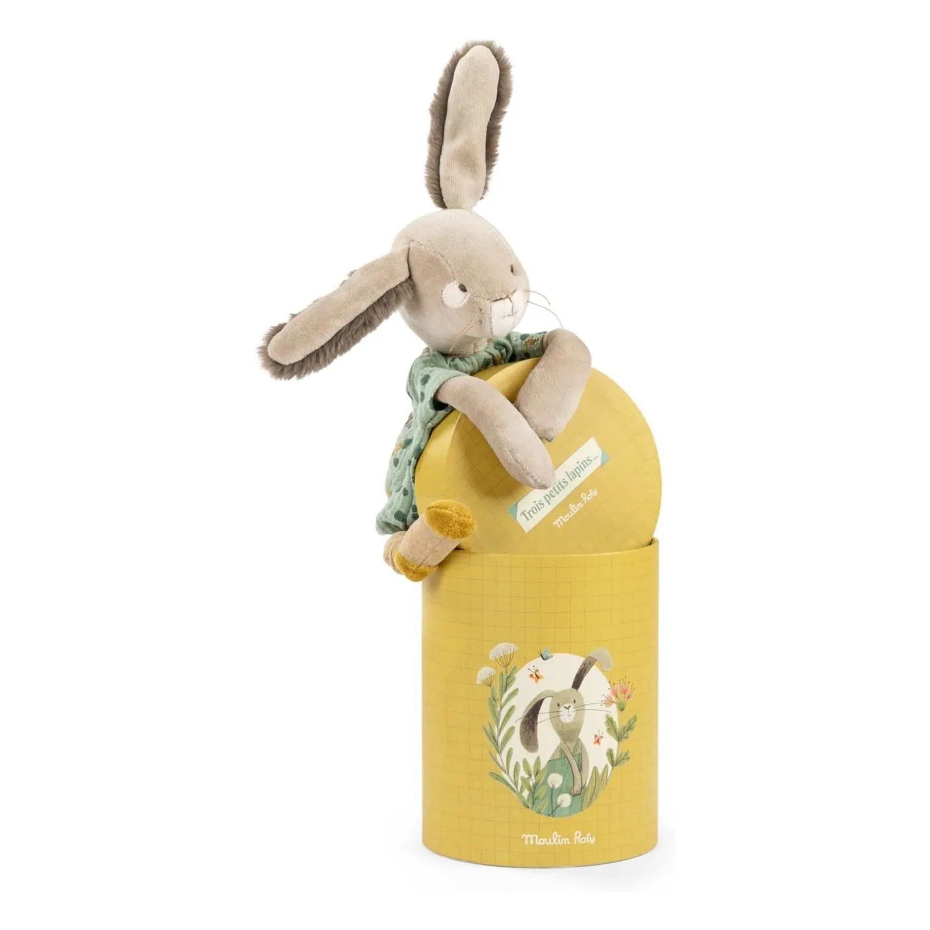 Moulin Roty Sage Bunny Plush - Trois Petits Lapins