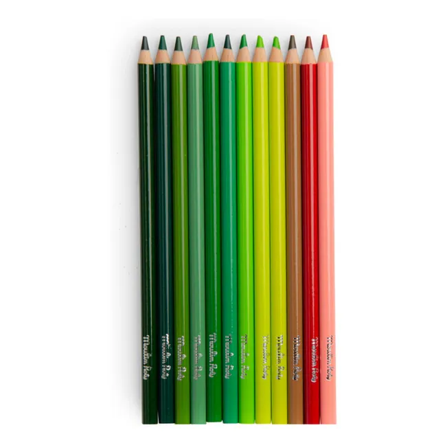 Le Botaniste colored pencils - Le jardin du Moulin