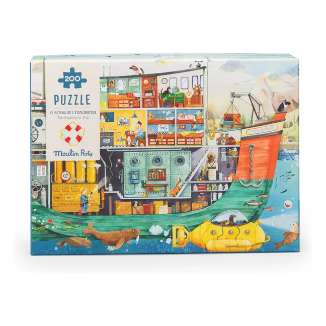 Puzzle Le bâteau de l'explorateur - Le jardin du Moulin - 200 pièces