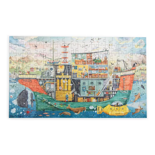 Puzzle Le bâteau de l'explorateur - Le jardin du Moulin - 200 pièces