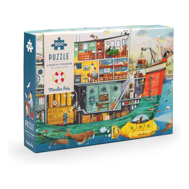 Puzzle Le bâteau de l'explorateur - Le jardin du Moulin - 200 pièces