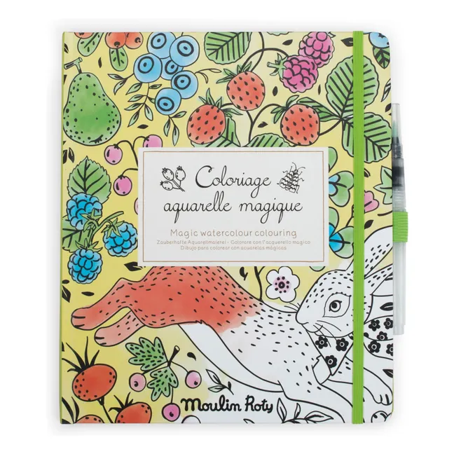 Cahier de coloriage aquarelle magique - Le jardin du Moulin