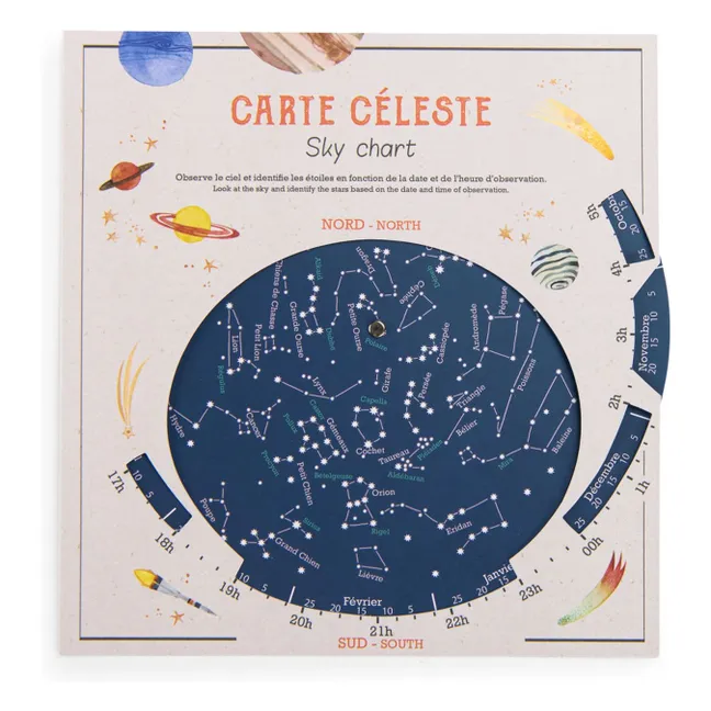 Mapa celeste - Le jardin du Moulin | Azul