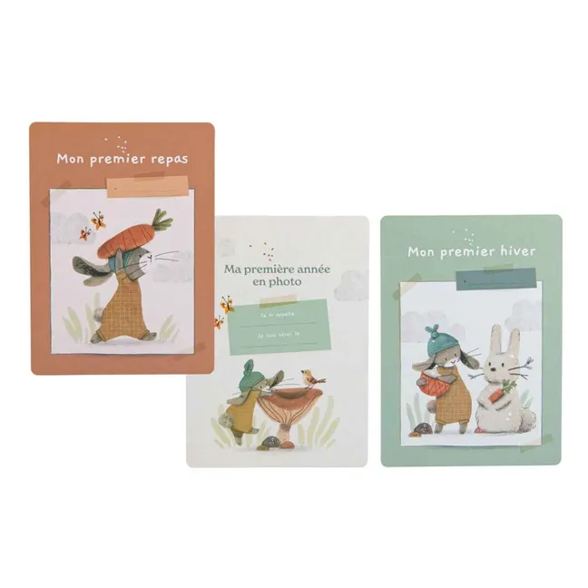 Cartes étapes - Trois petits lapins