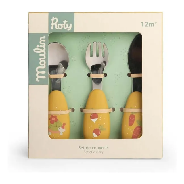 Cutlery set - Trois petits lapins