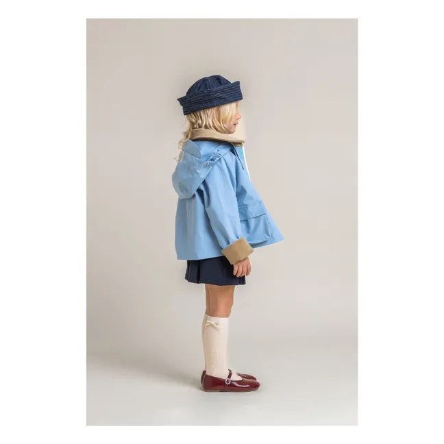 Chaqueta impermeable Archivito Fibras recicladas | Azul Cielo