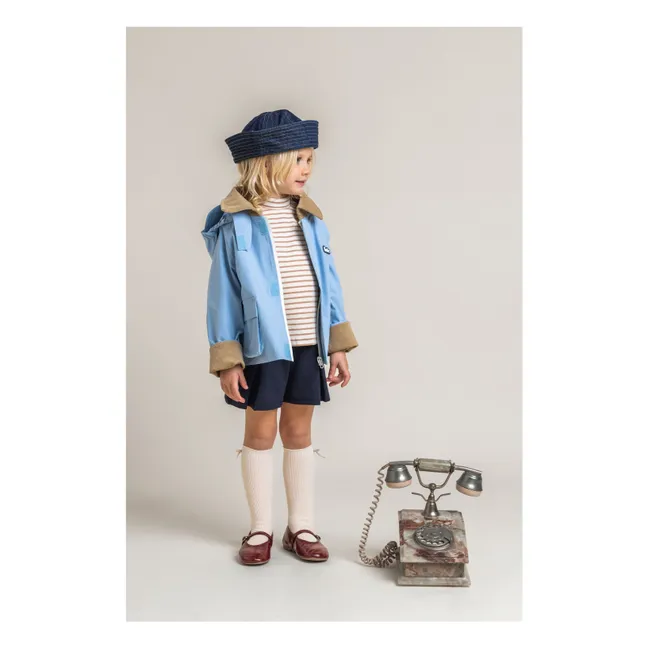 Chaqueta impermeable Archivito Fibras recicladas | Azul Cielo