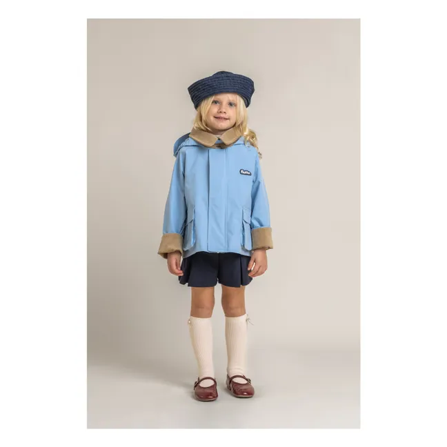 Chaqueta impermeable Archivito Fibras recicladas | Azul Cielo